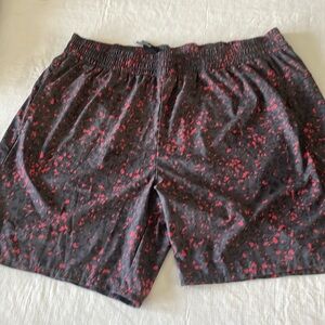 Men’s Zella Nylon Athletic Shorts XXL - lightweight dark gray/blk/red color
